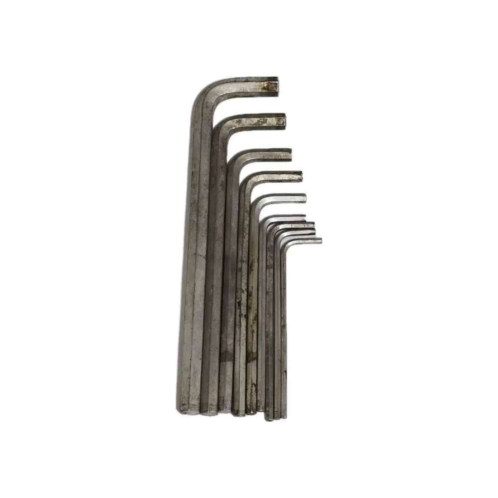 VTG Snap-on SAE Hex Key Allen‎ Wrench Set 3/8–7/64 USA Red Metal Case Missing 1
